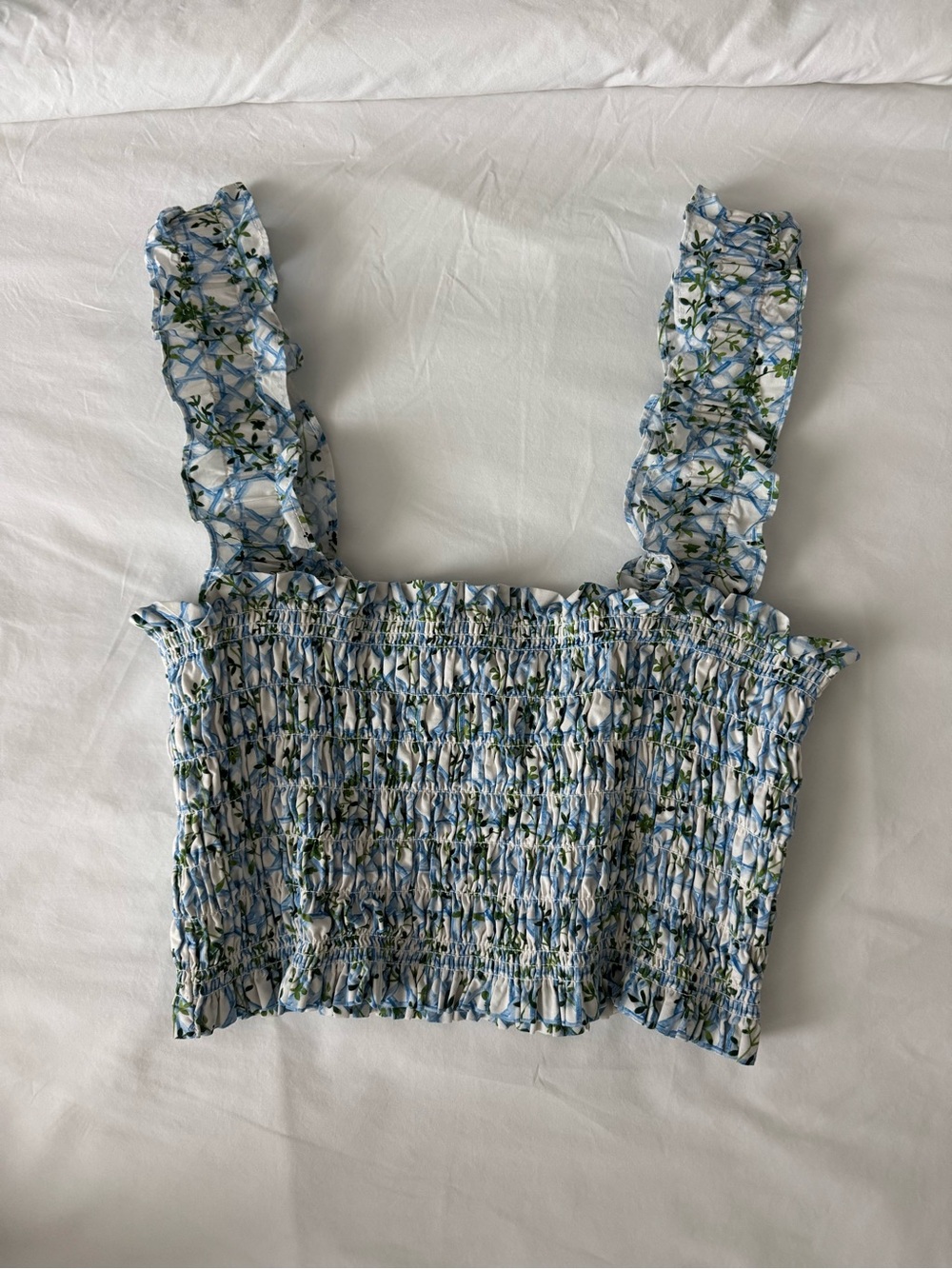 Hill House Light Blue Floral Maxi Dress Two-Piece - Picture 3 of 7